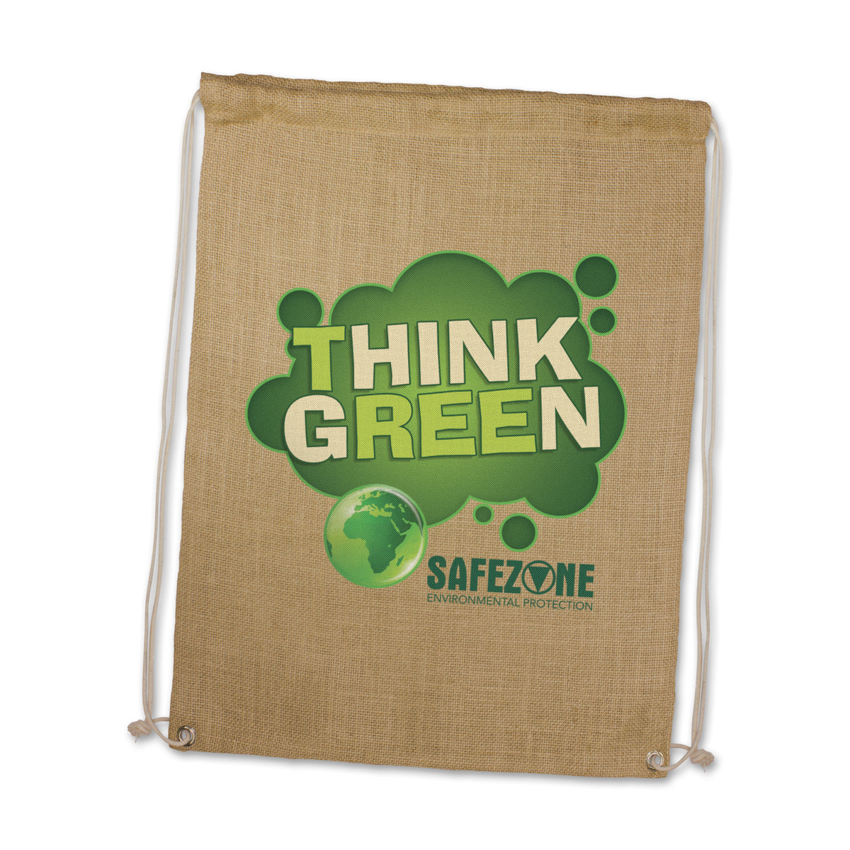 Jute Drawstring Backpack - Main