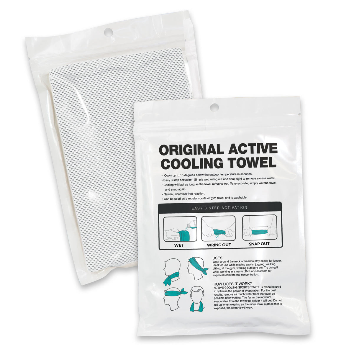 Active Cooling Towel - Pouch - Packaging