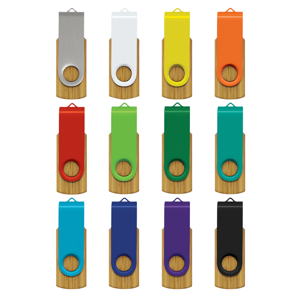 Helix 4GB Bamboo Flash Drive - Colour Range