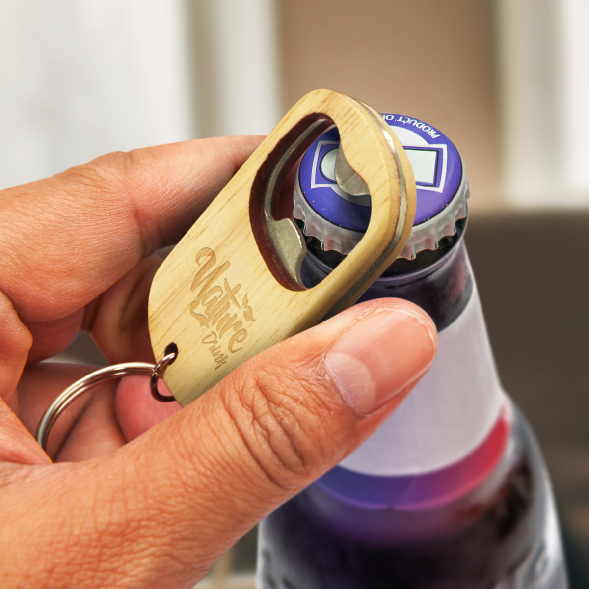 Malta Bottle Opener Key Ring - Feature