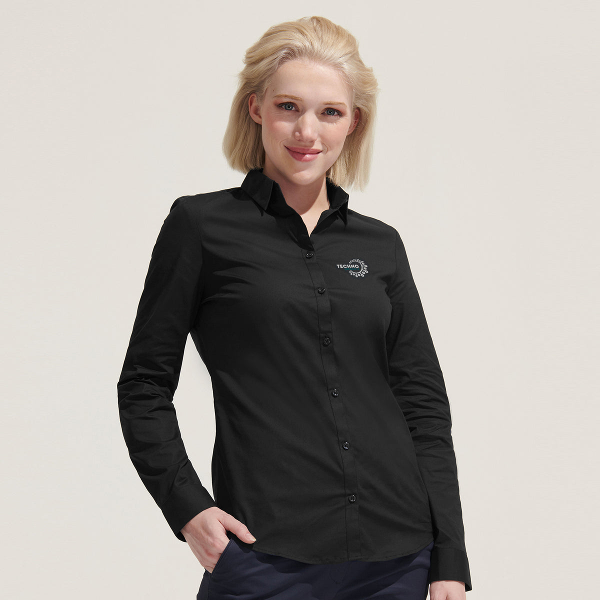 SOLS Blake Women's Long Sleeve Shirt - Feature