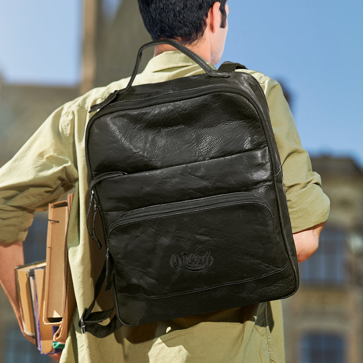 Pierre Cardin Leather Backpack - Feature