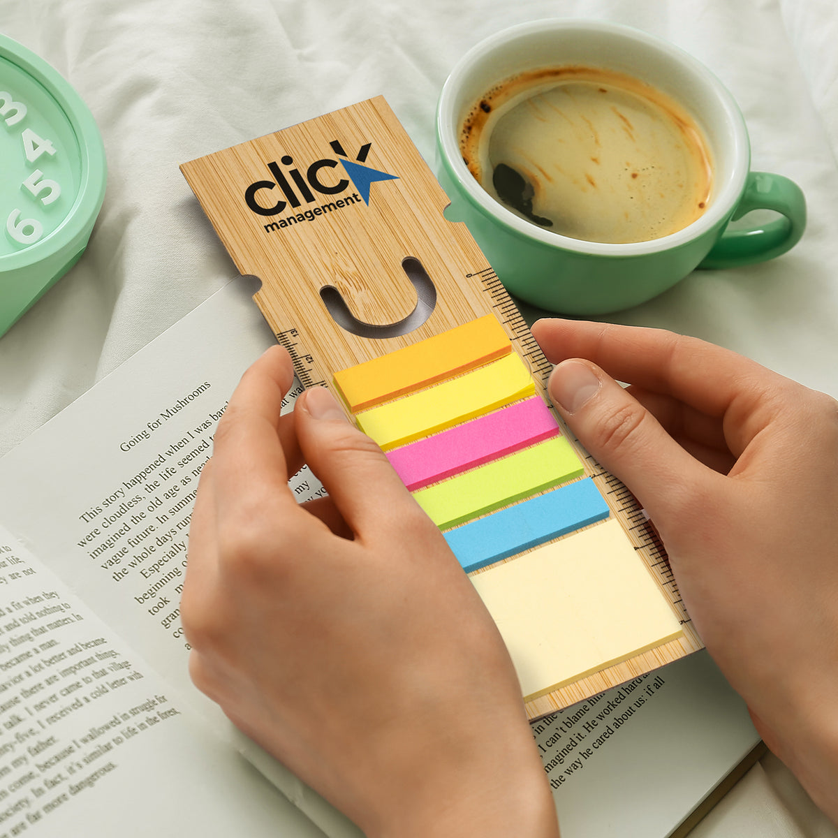 Bamboo Ruler Bookmark - Square - Feature