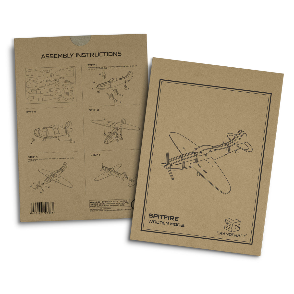 BRANDCRAFT Spitfire Wooden Model - Sleeve