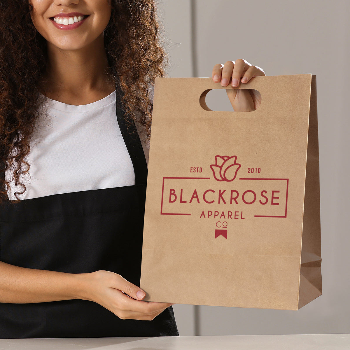 Large Die Cut Paper Bag Portrait - Feature