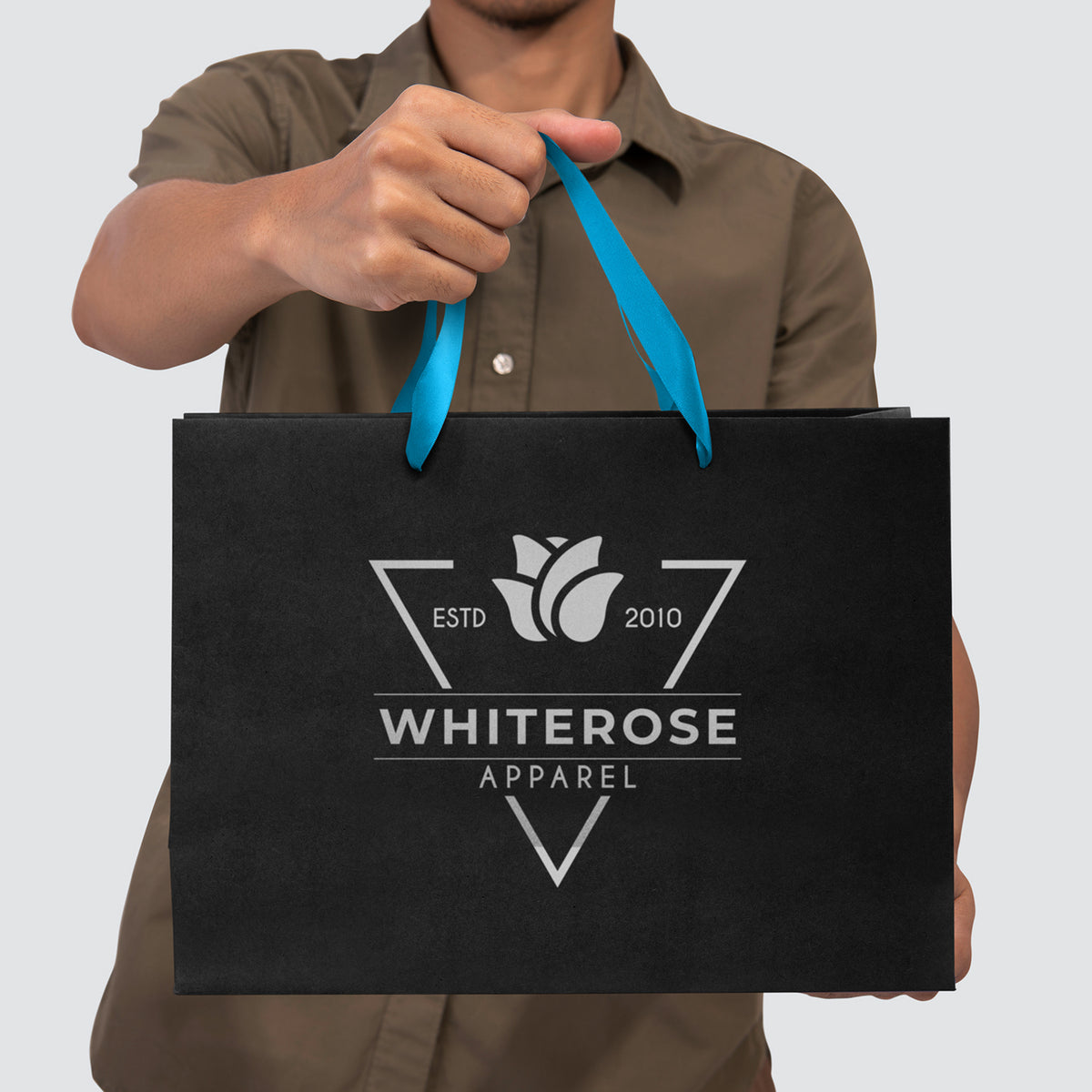 Large Ribbon Handle Paper Bag - Feature