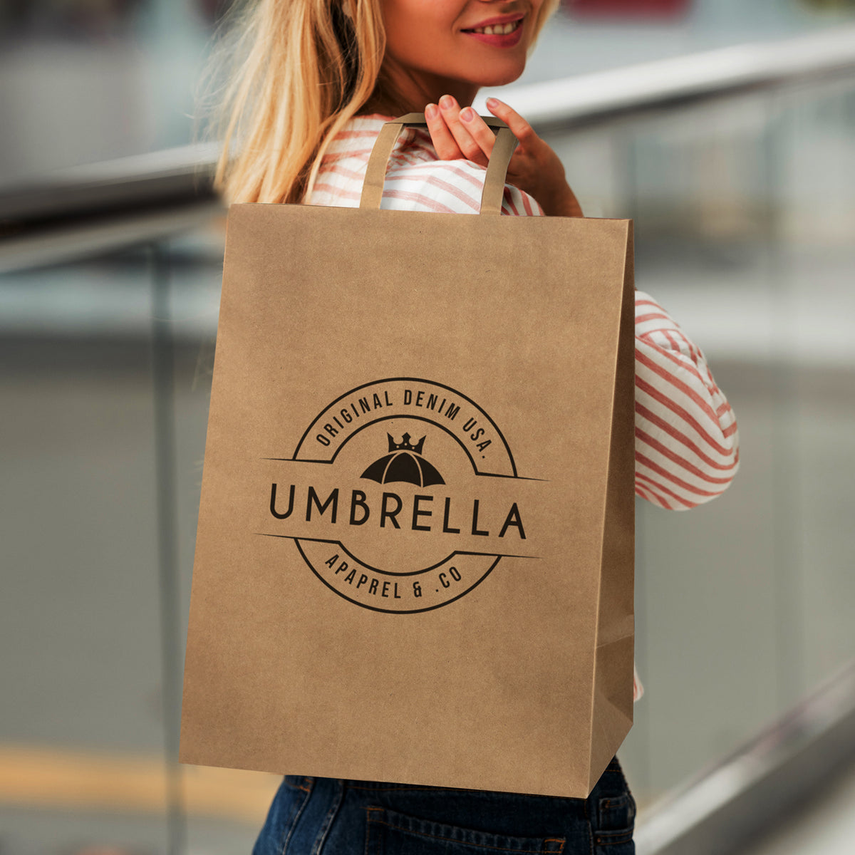 Extra Large Flat Handle Paper Bag Portrait - Feature
