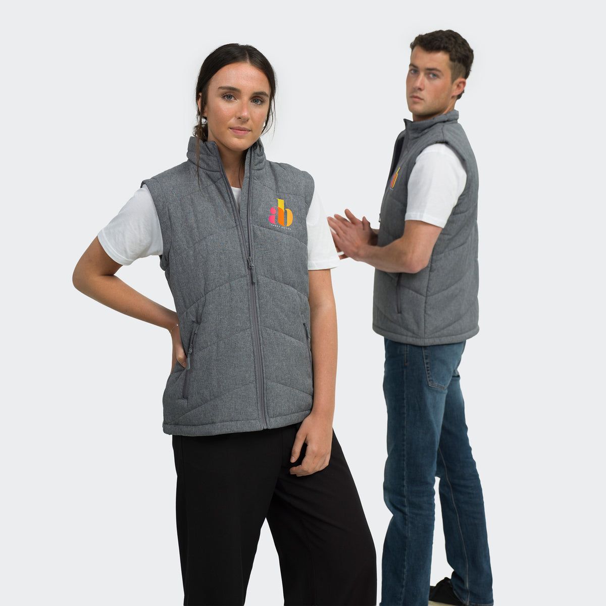 TRENDSWEAR Newport Mens Puffer Vest - Branding