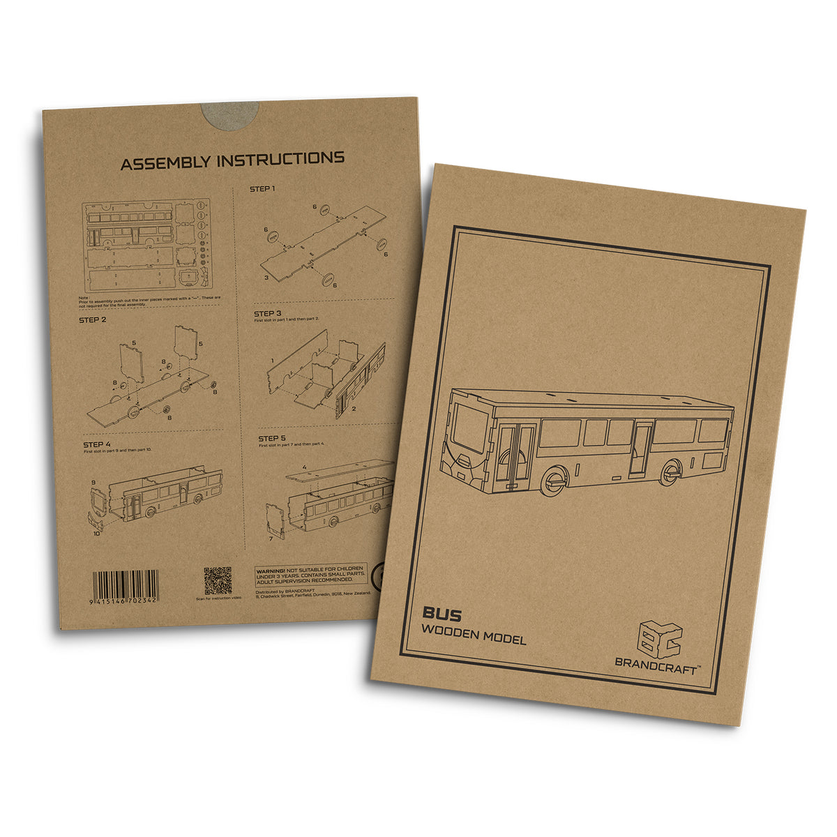 BRANDCRAFT Bus Wooden Model - Sleeve