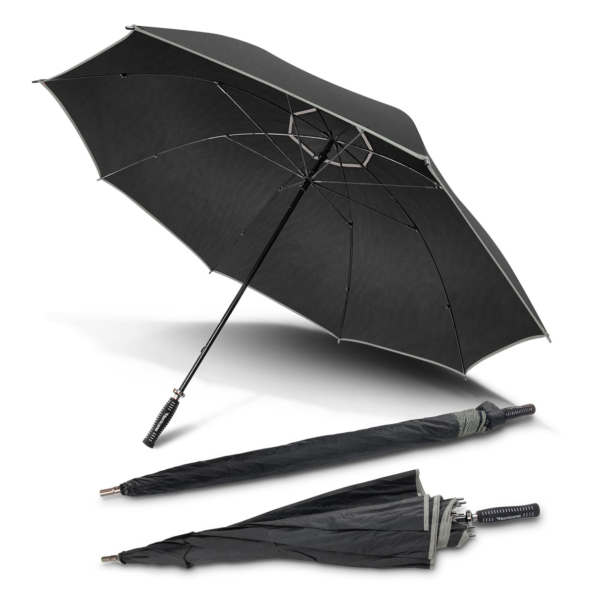Hurricane Sport Umbrella - Black/Reflect - Trim