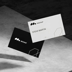 Economy Black & White Business Cards