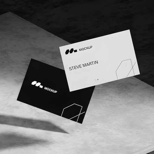 Economy Black & White Business Cards