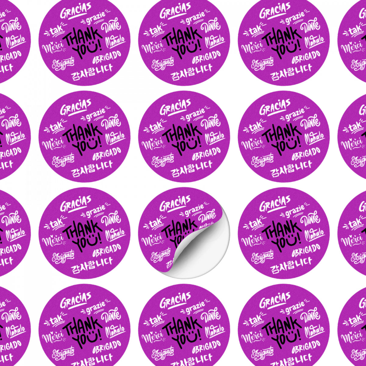 AD Labels 60mm - Circle - Layout Example