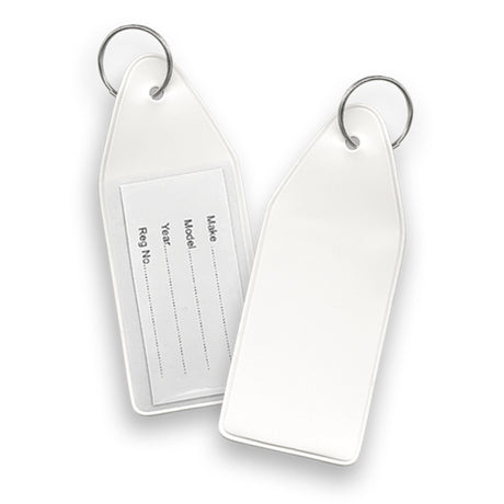 Vinyl Key Tag - White