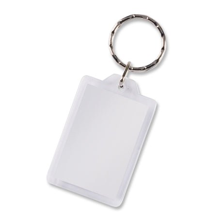 Lens Key Ring - Rectangle - Clear