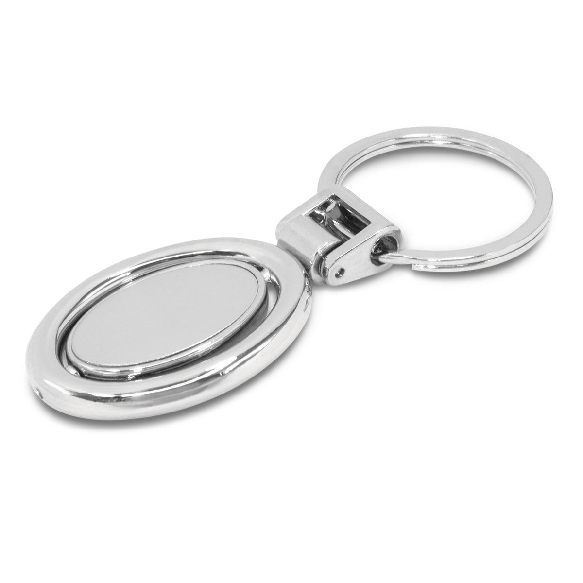 Spinning Metal Key Ring - Silver