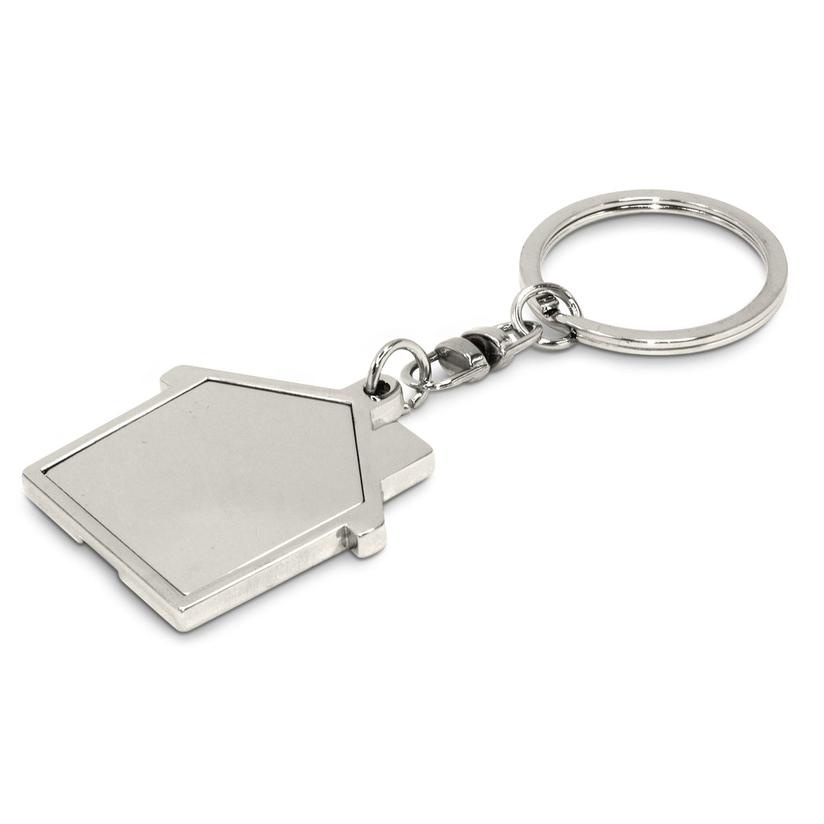 House Metal Key Ring - Chrome