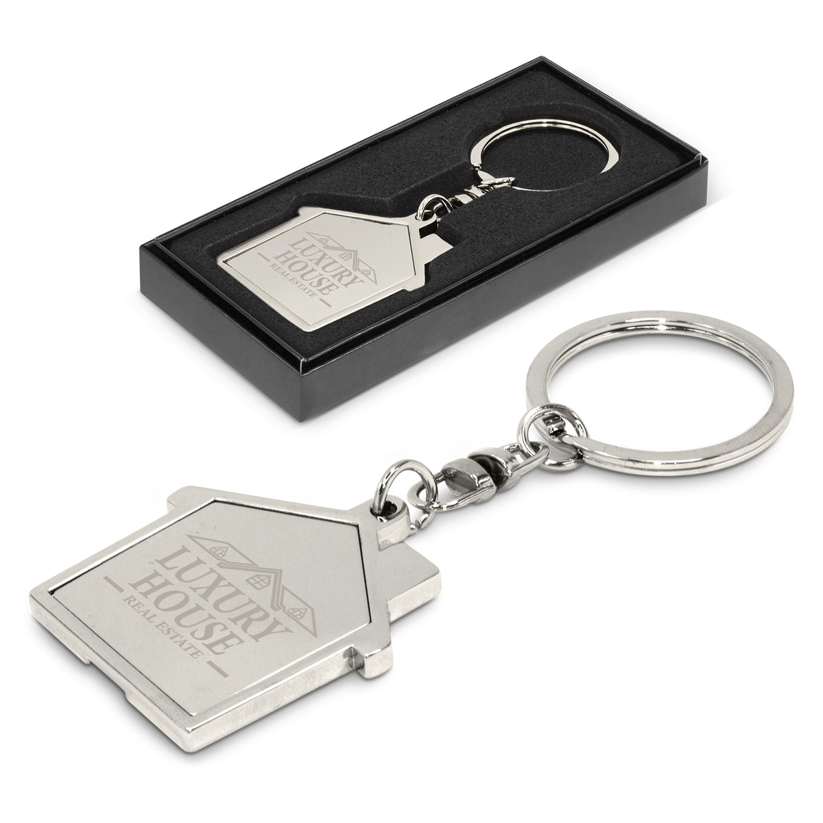 House Metal Key Ring - Gift Box