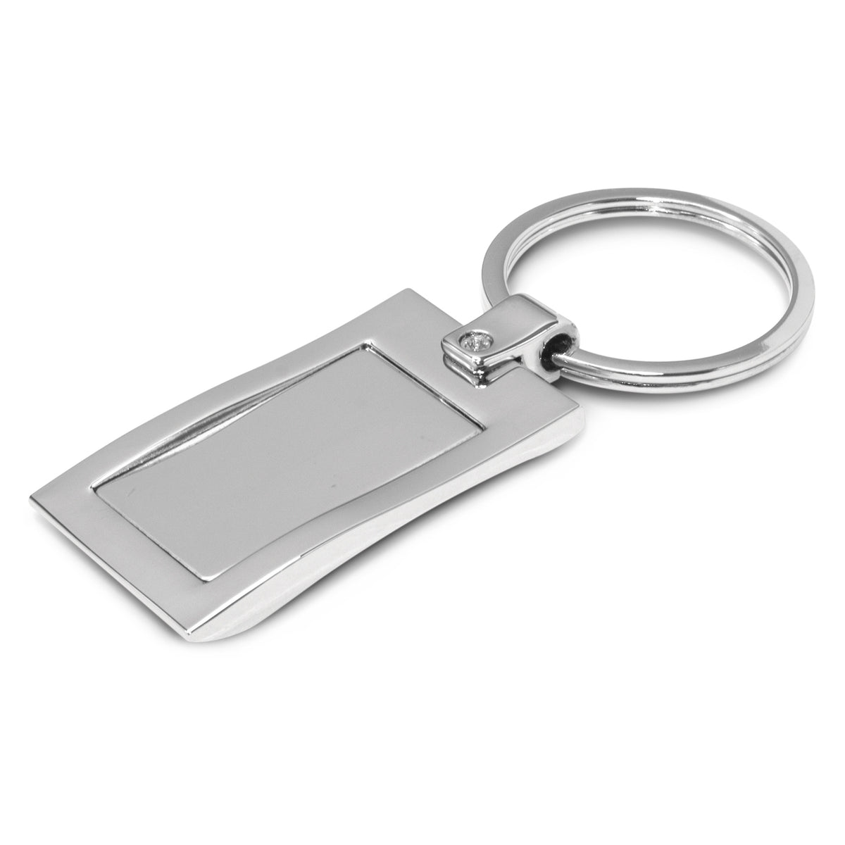 Wave Metal Key Ring - Silver