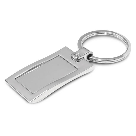Wave Metal Key Ring - Silver