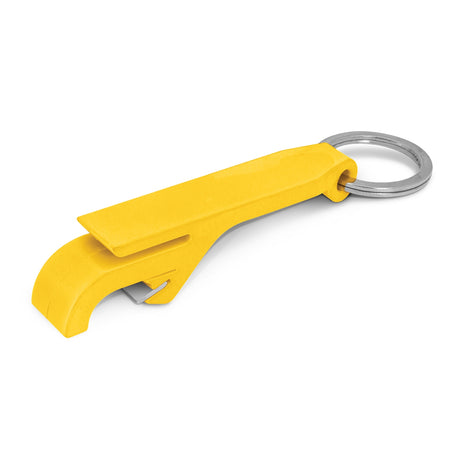 Snappy Bottle Opener Key Ring - Yellow