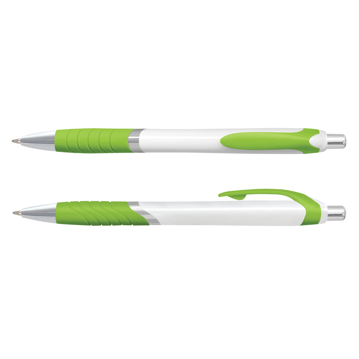 Jet Pen -  White Barrel - Bright Green