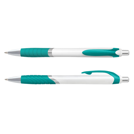 Jet Pen -  White Barrel - Teal