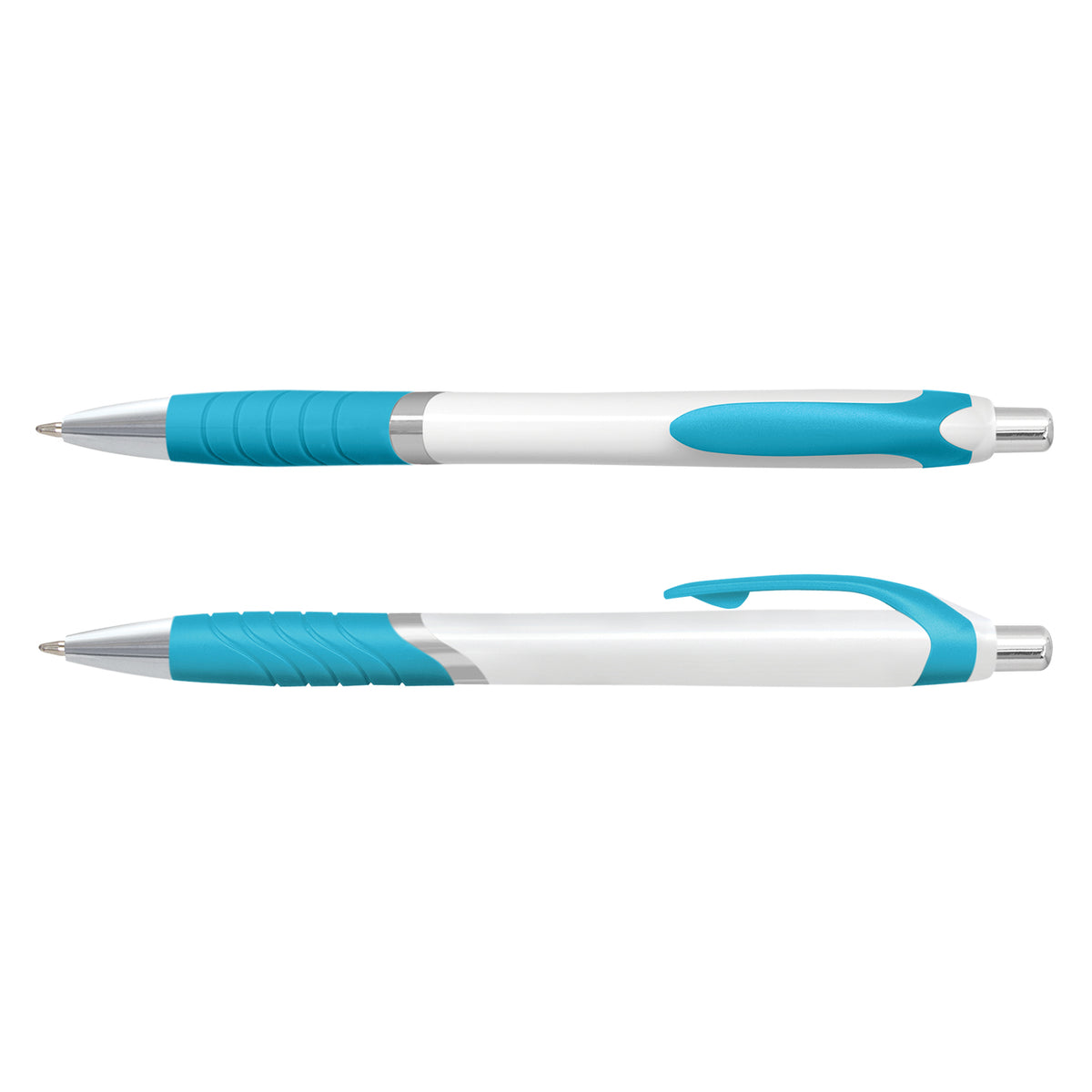 Jet Pen -  White Barrel - Light Blue
