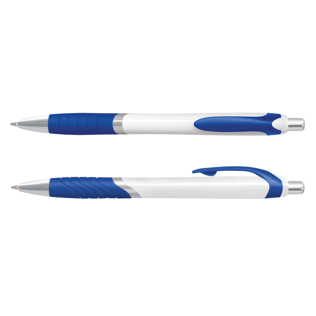 Jet Pen -  White Barrel - Dark Blue