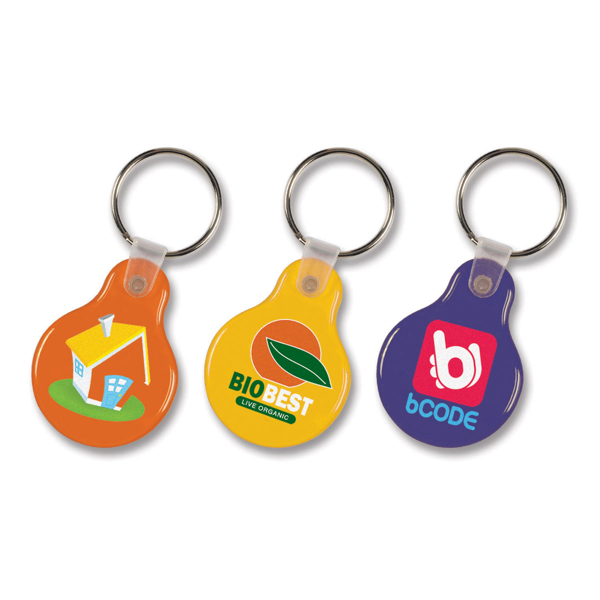 Flexi Resin Key Ring - Round - Main