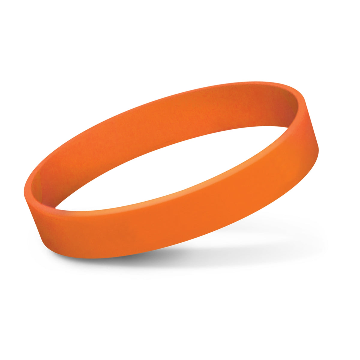 Silicone Wrist Band - Indent - Orange