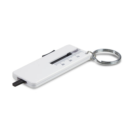 Tyre Tread Key Ring - White