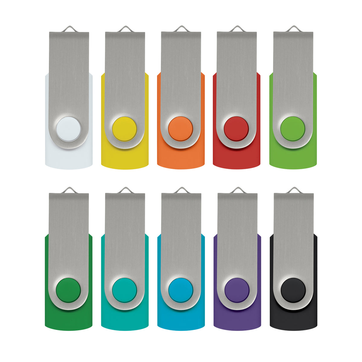 Helix 4GB Mix & Match Flash Drive - Silver Clip