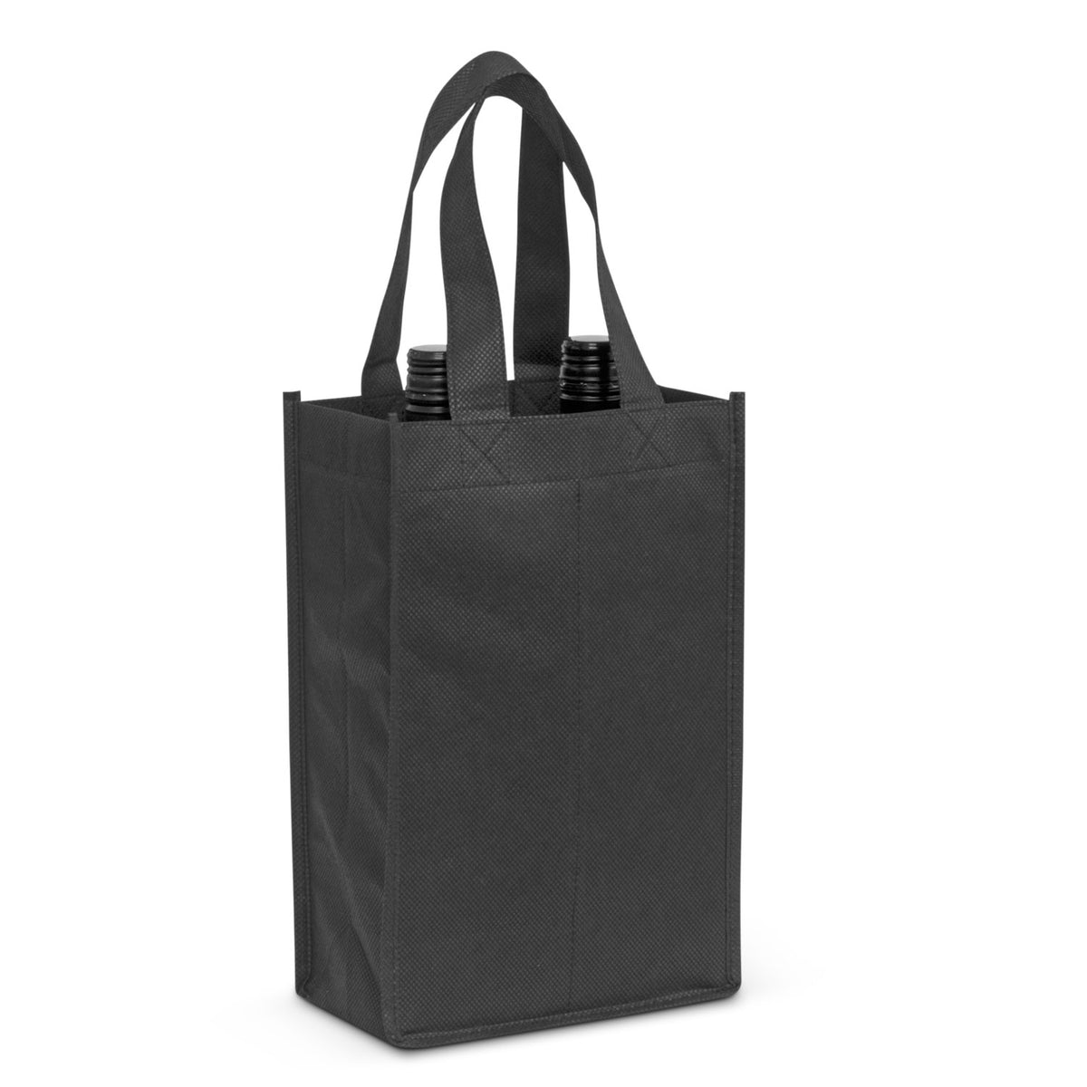 Wine Tote Bag - Double - Black
