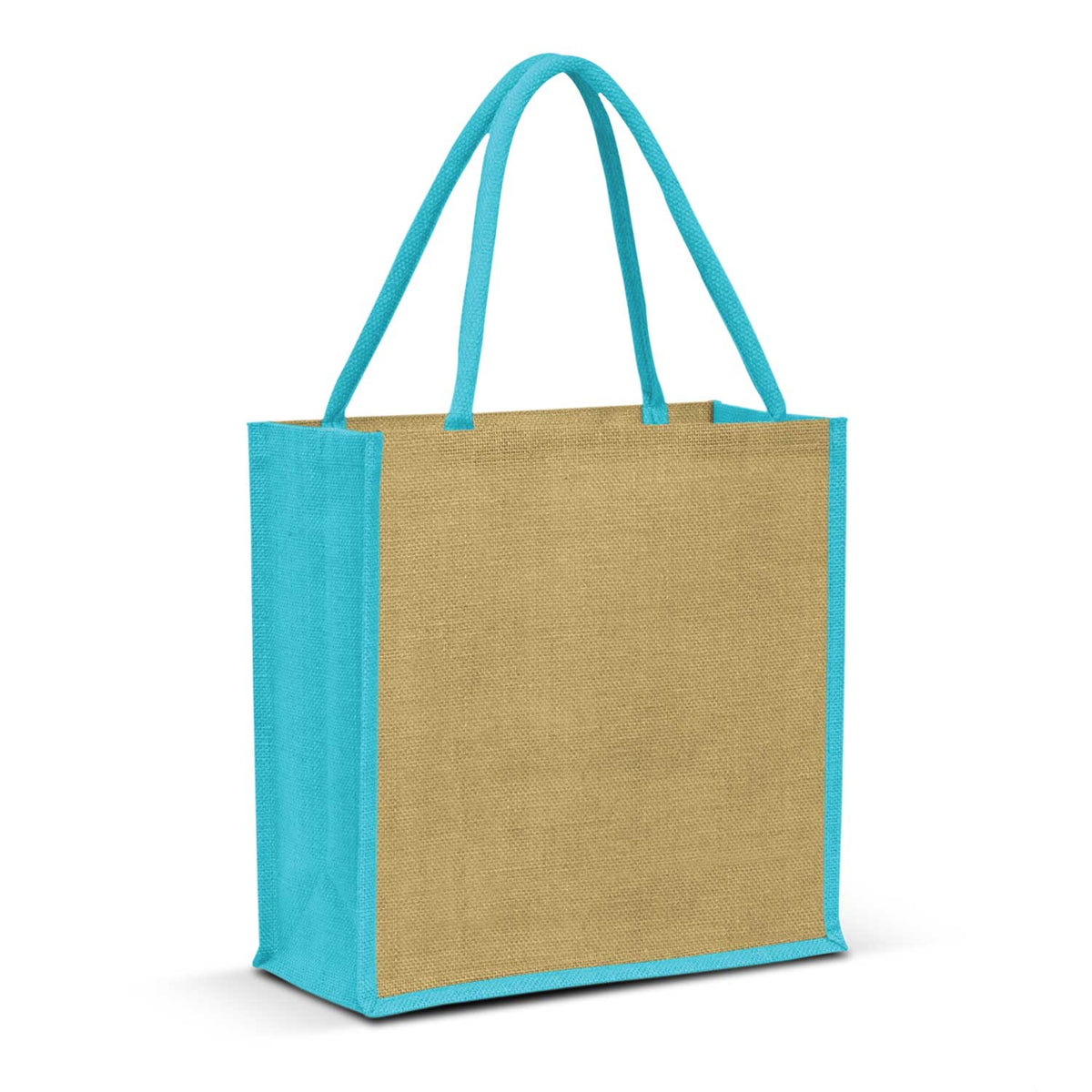 Monza Jute Tote Bag - Light Blue