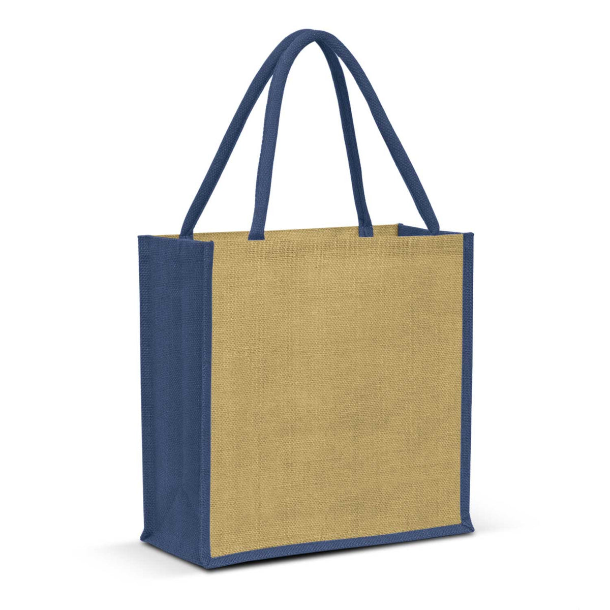 Monza Jute Tote Bag - Dark Blue