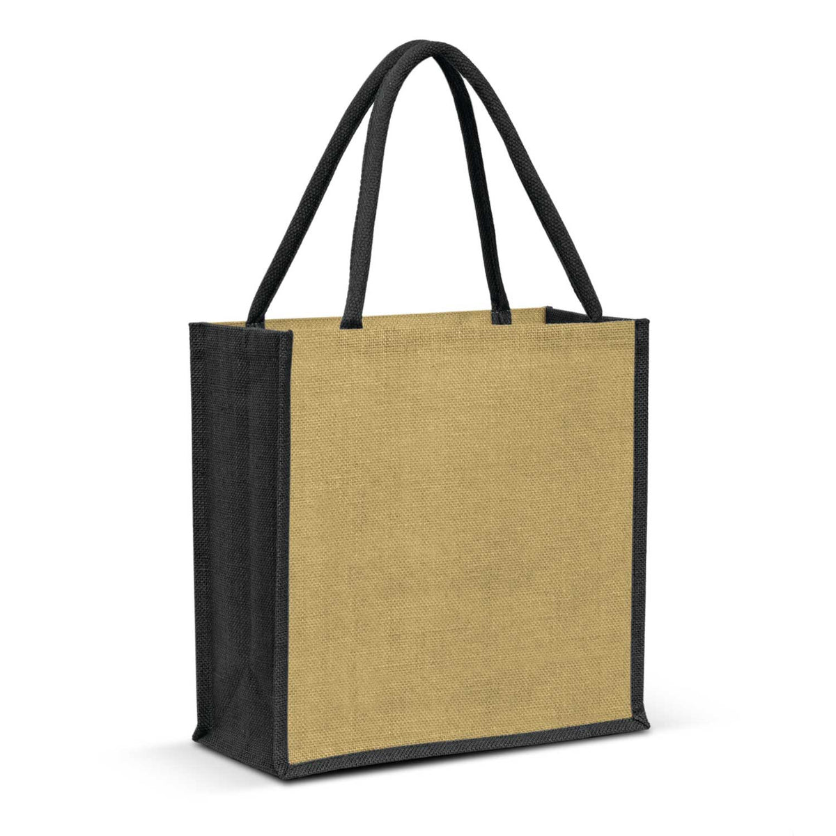 Monza Jute Tote Bag - Black