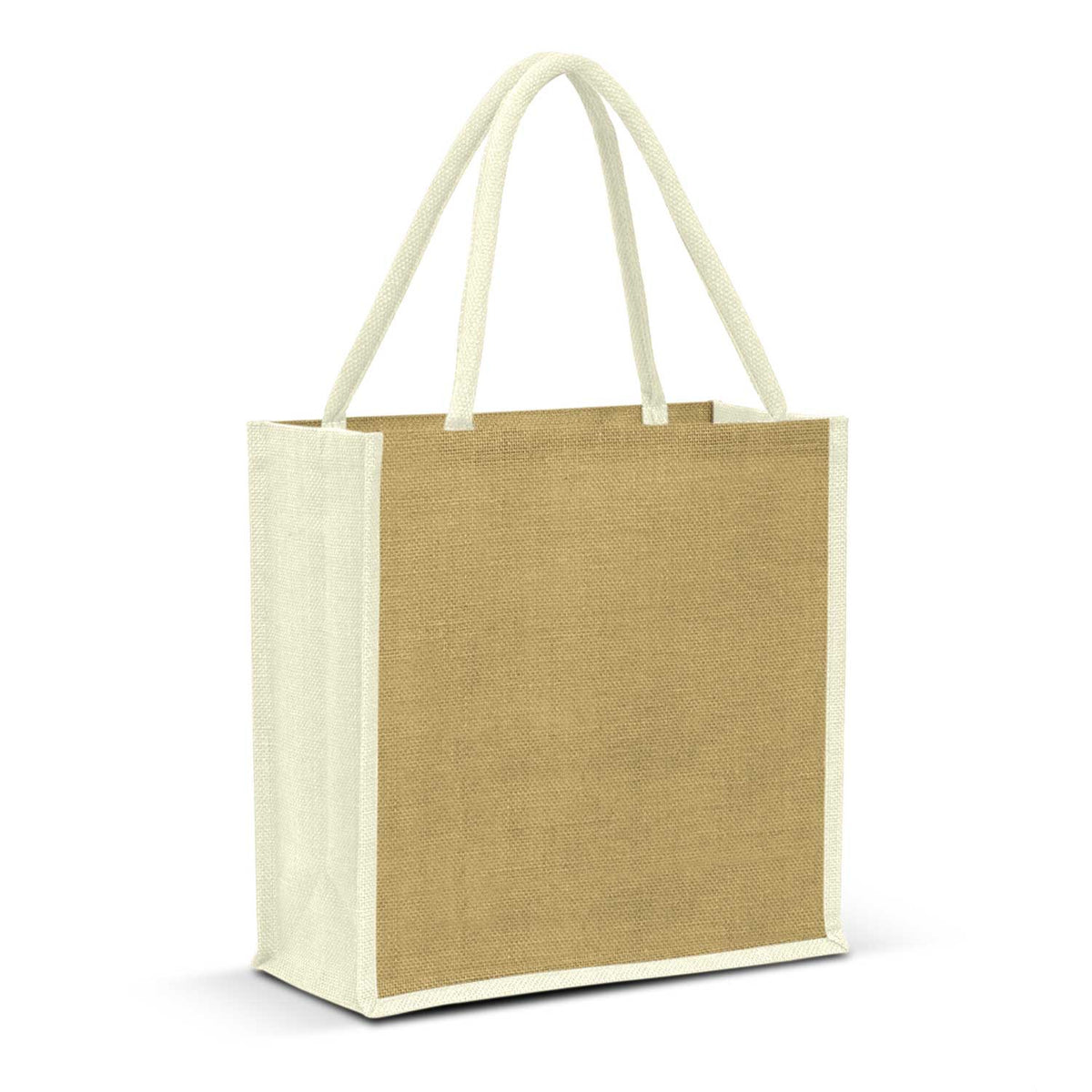 Monza Jute Tote Bag - White