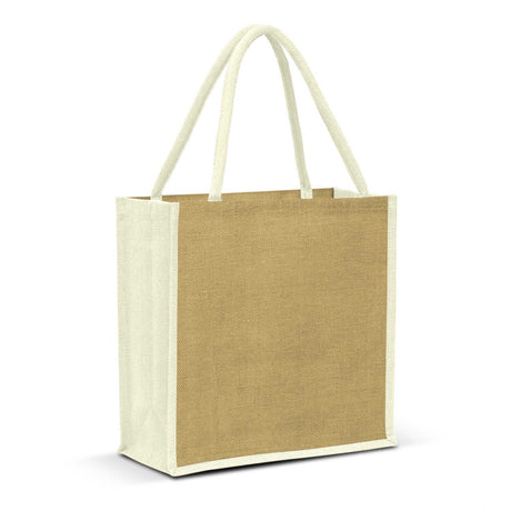 Monza Jute Tote Bag - White