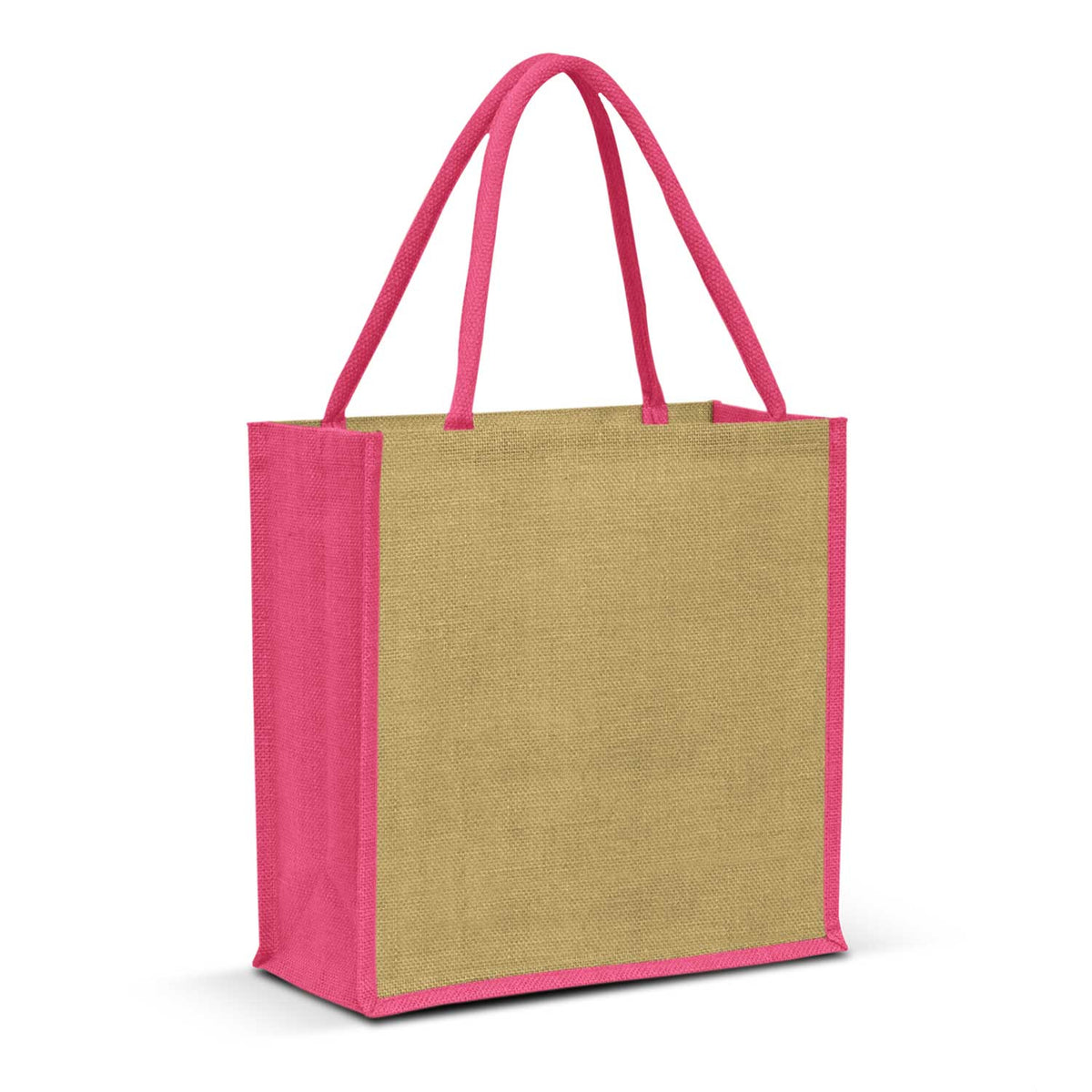 Monza Jute Tote Bag - Pink