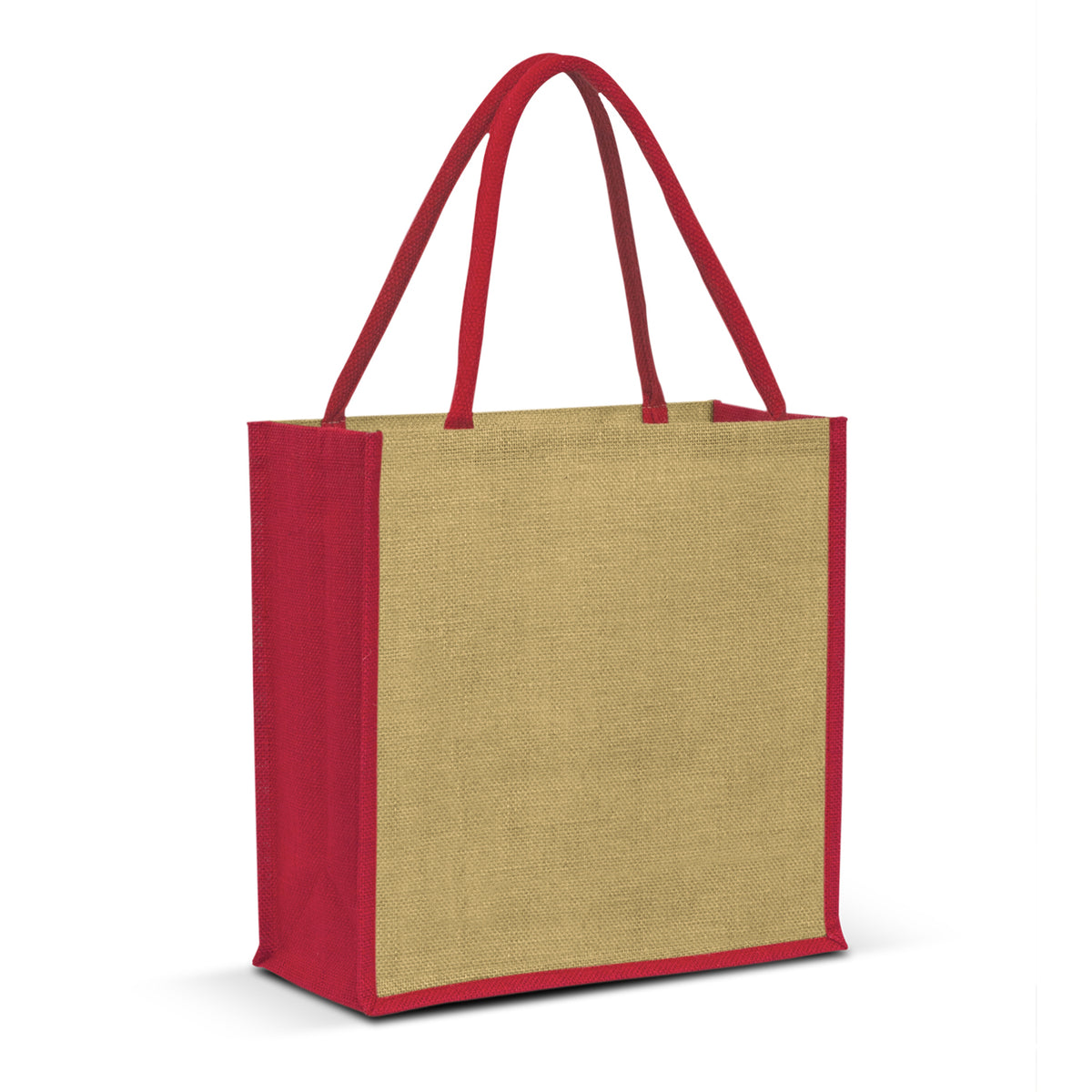 Monza Jute Tote Bag - Red