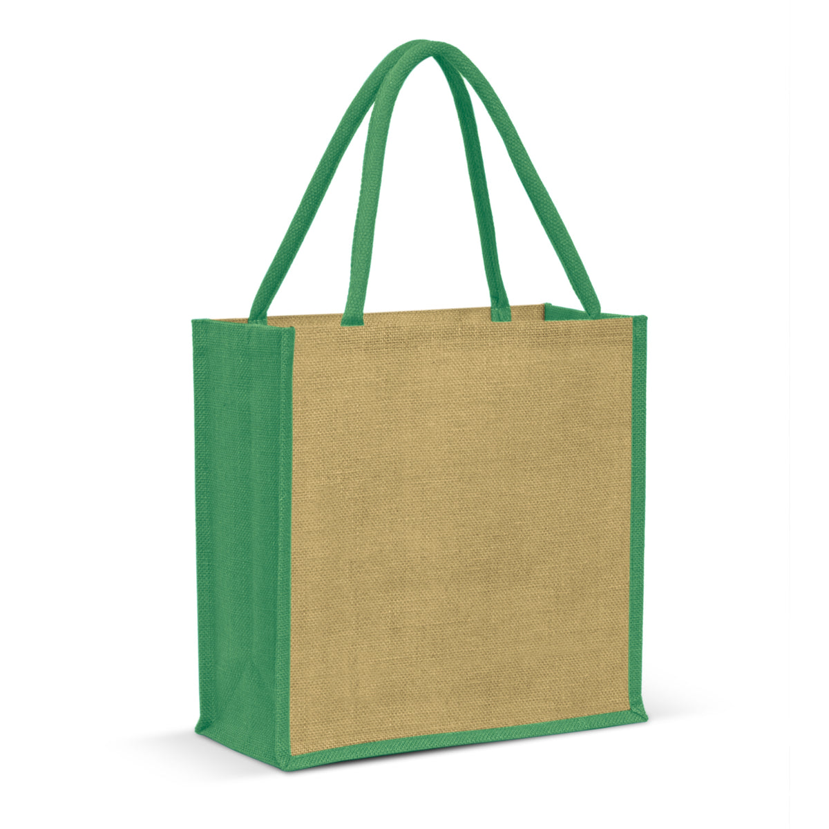 Monza Jute Tote Bag - Kelly Green