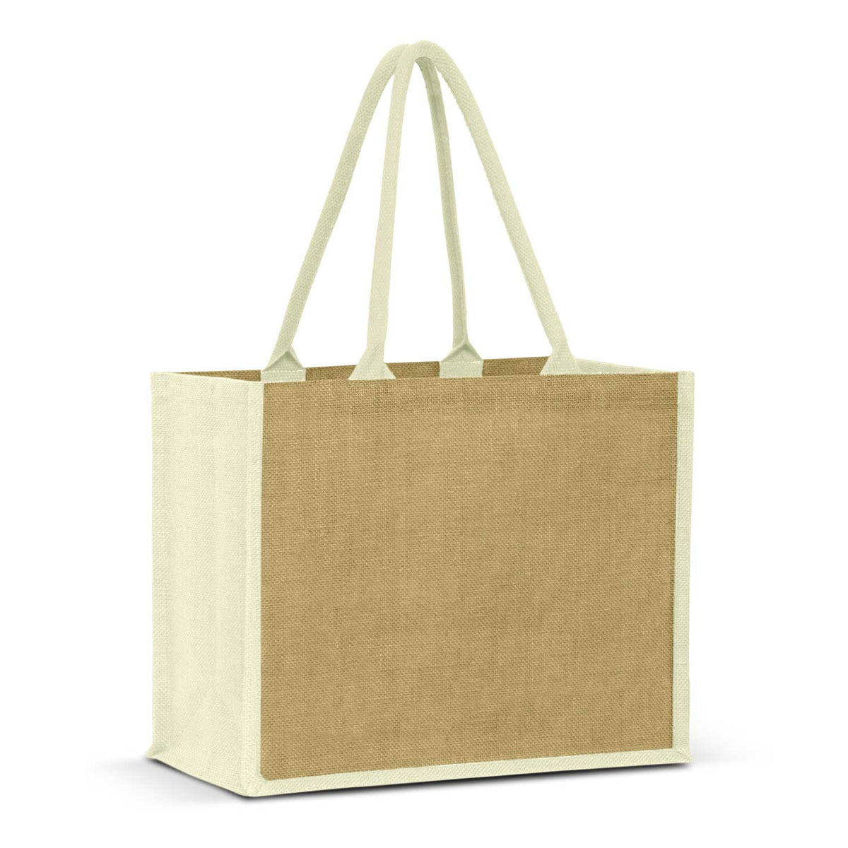Torino Jute Tote Bag - White