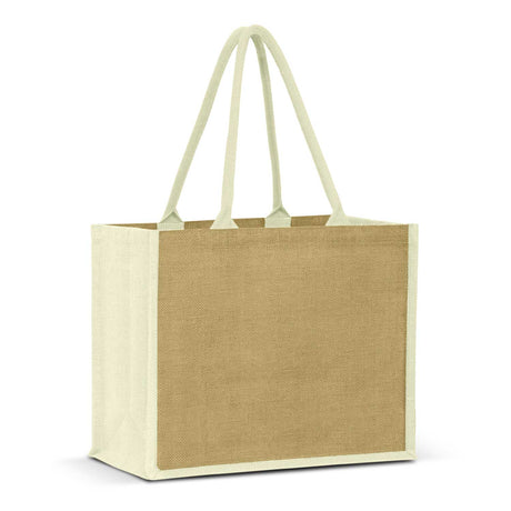 Torino Jute Tote Bag - White