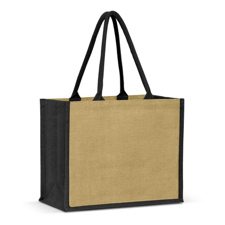 Torino Jute Tote Bag - Black