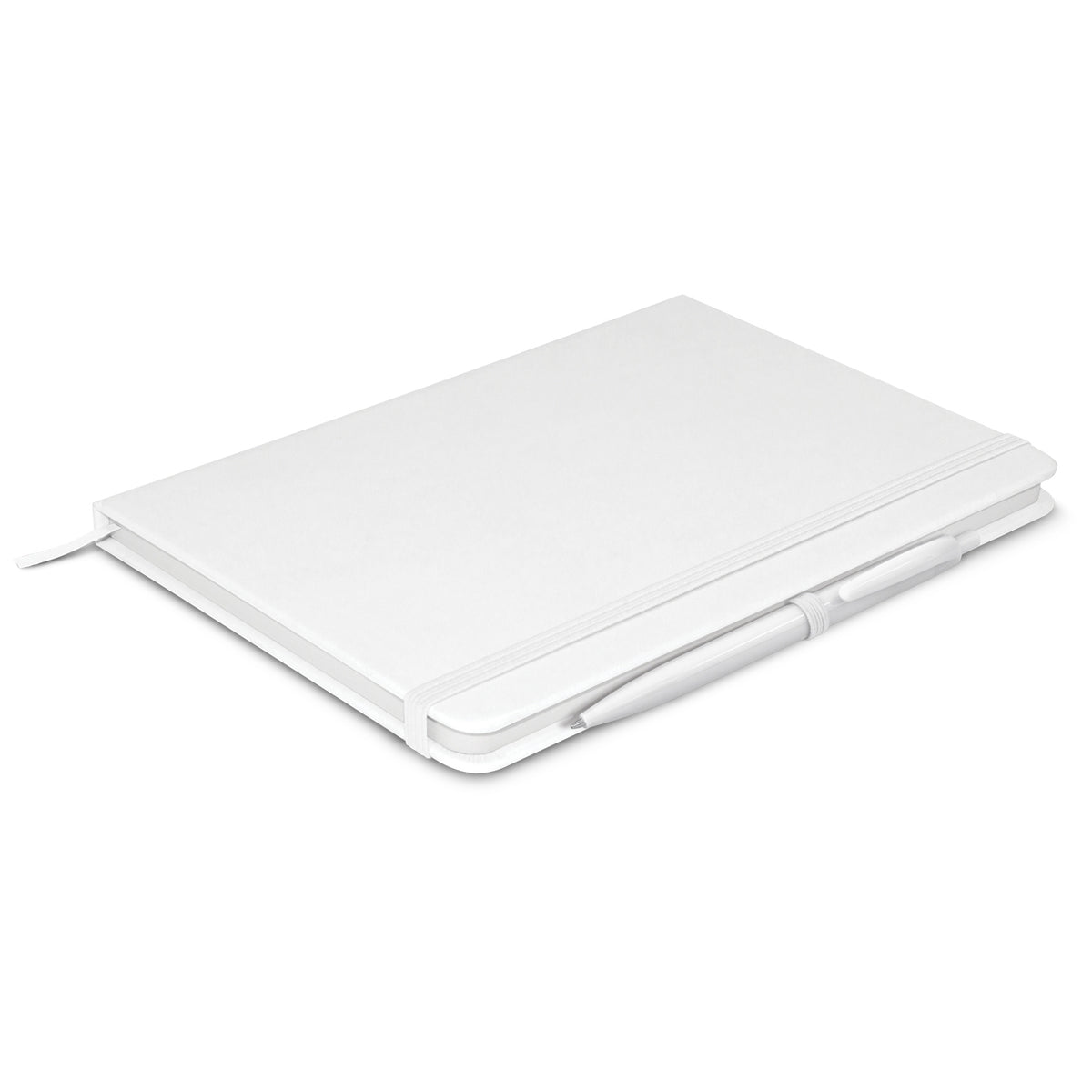 Omega Notebook With Pen - White