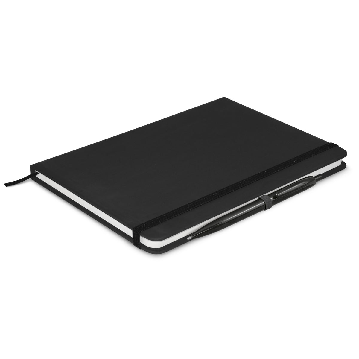 Omega Notebook With Pen - Black