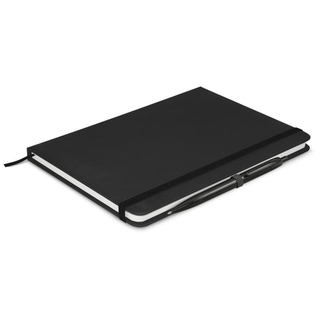 Omega Notebook With Pen - Black