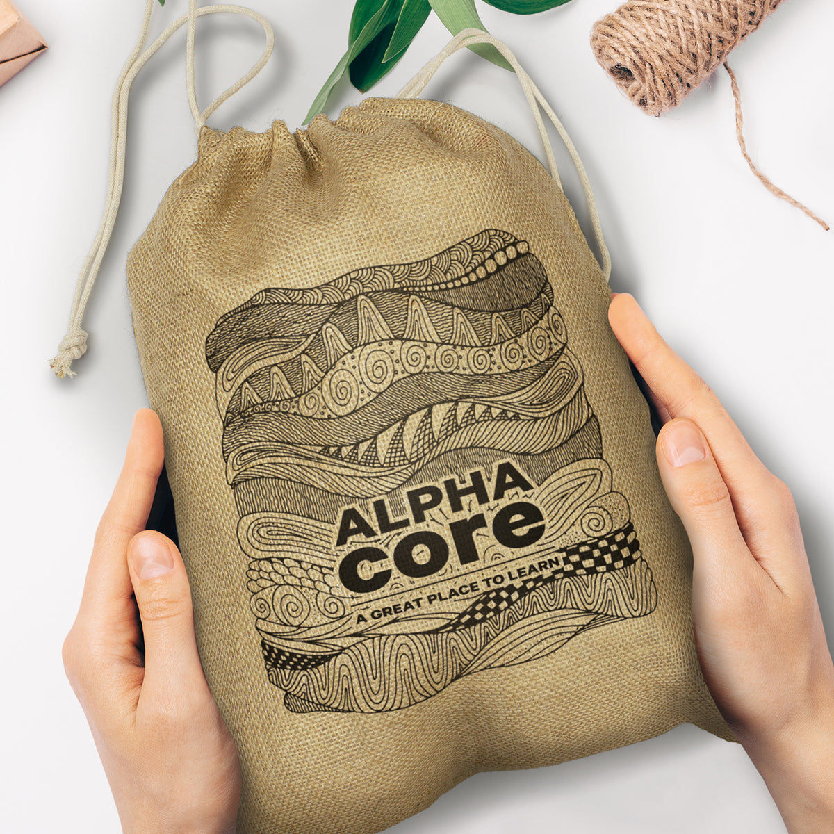 Jute Gift Bag - Large - Feature