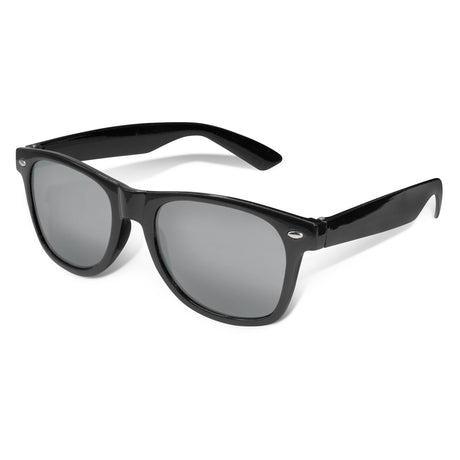 Malibu Premium Sunglasses - Mirror Lens - Black/Silver